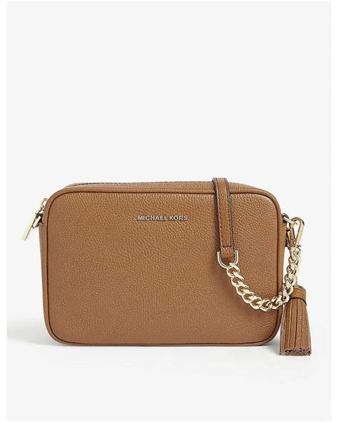 michael kors small leather crossbody|michael kors ginny leather crossbody.